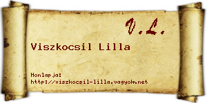 Viszkocsil Lilla névjegykártya