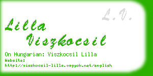 lilla viszkocsil business card